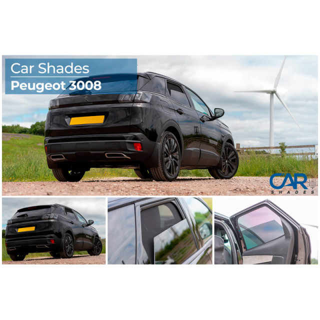 Set Car Shades (achterportieren)  Peugeot 3008 II 2016- (2-delig)