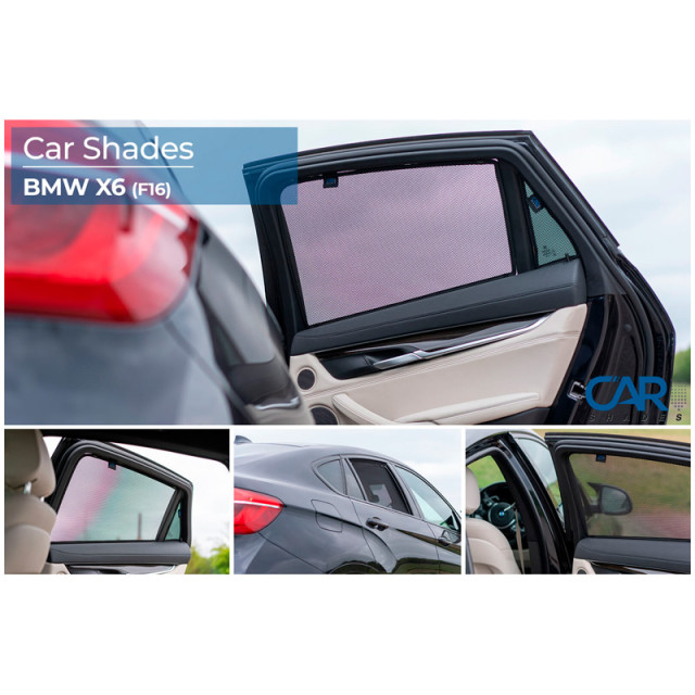 Set Car Shades (achterportieren) passend voor BMW X6 F16 5 deurs 2014-2019 (4-delig)