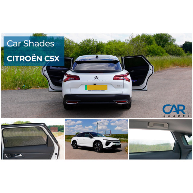 Set Car Shades (achterportieren) passend voor Citroën C5 X 2021- (2-delig)