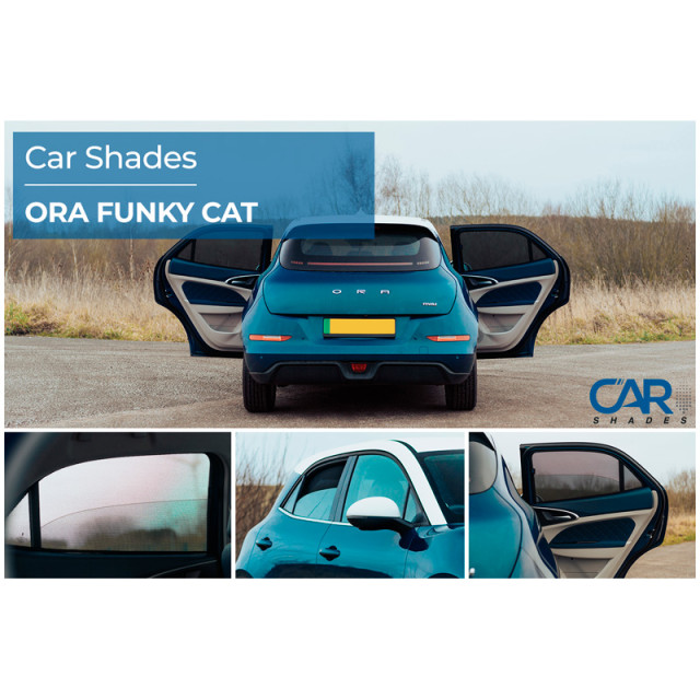 Set Car Shades (achterportieren) passend voor Ora Funky Cat (ES11) 2022- (2-delig)