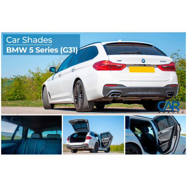 Set Car Shades passend voor BMW 5-Serie G31 Touring 2017- (8-delig)